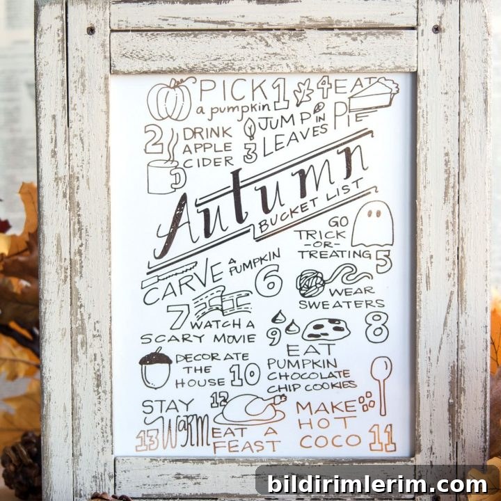 Image for Free Printable Fall & Autumn Bucket List | Polka Dot Chair