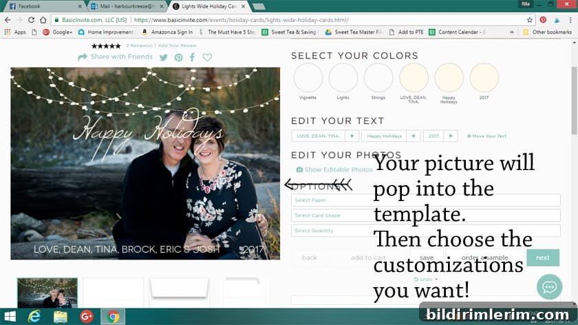 How to design Christmas cards with Basic Invite