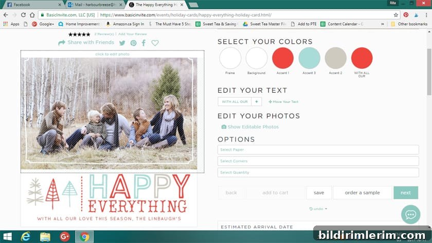How to design Christmas cards with Basic Invite
