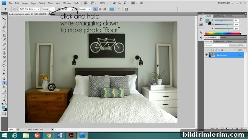 Float images in Photoshop