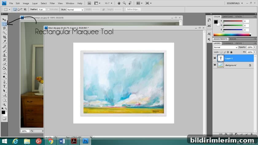 Select art with marquee tool