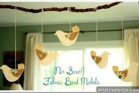 How to Make a No Sew Fabric Bird Mobile