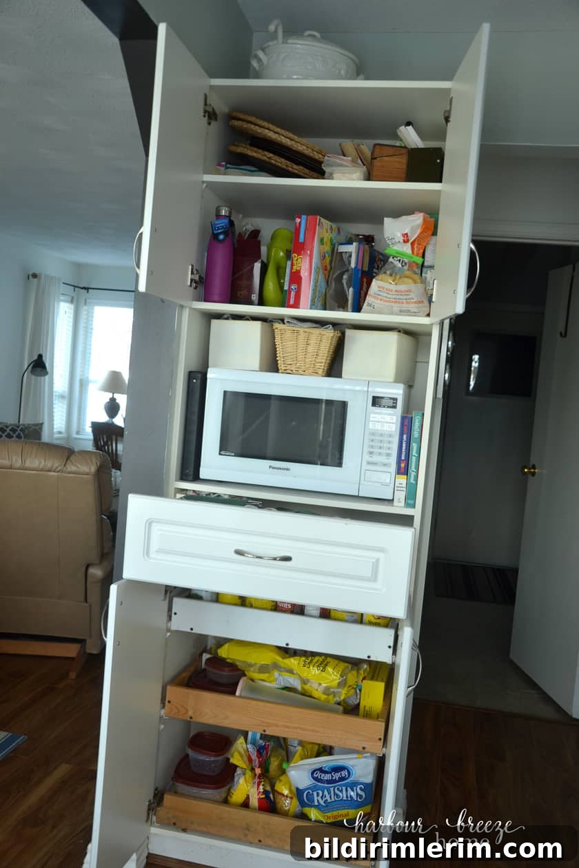 cupboard pantry organization before it was organized