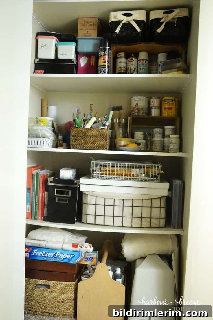 Creative and Beautiful Craft Supply Organization Ideas 4 craft supply organization in a standard, narrow closet