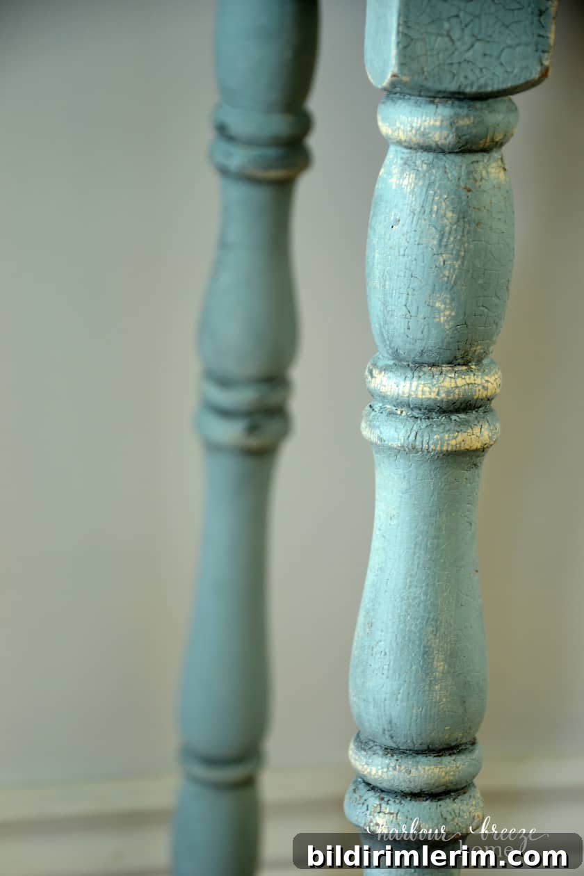 Blue table legs 