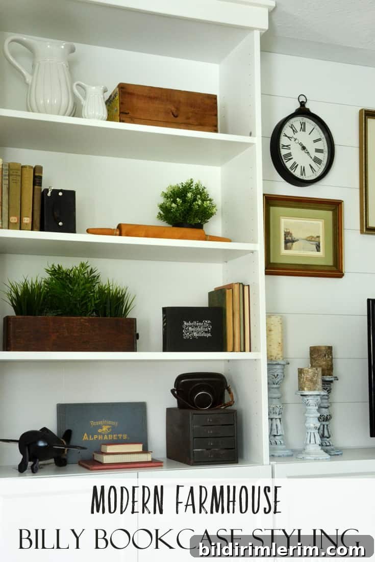 How to add Farmhouse Style to Billy Bookcases