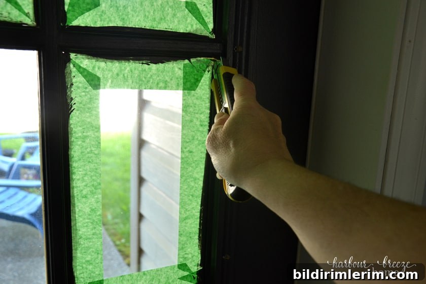 Score the edge of the painter's tape with a utility knife before removing it to prevent the paint from peeling off.