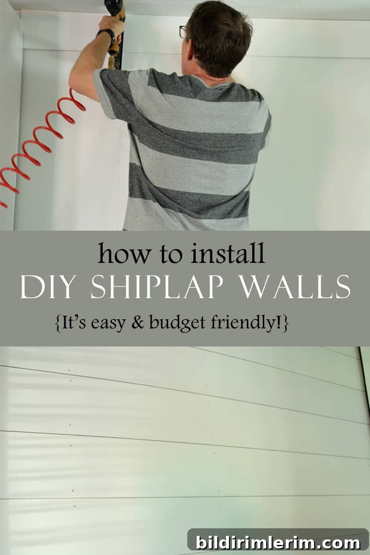 How to install DIY farmhouse  shiplap walls