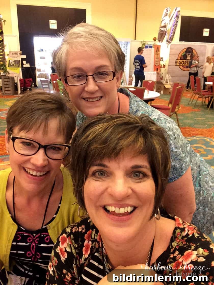3 women smiling