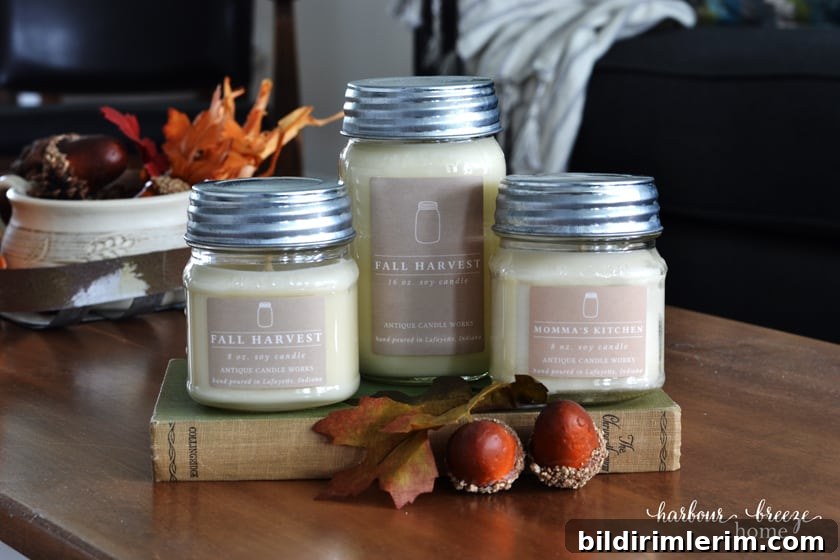 3 Fall Candles from Antique Candle Works
