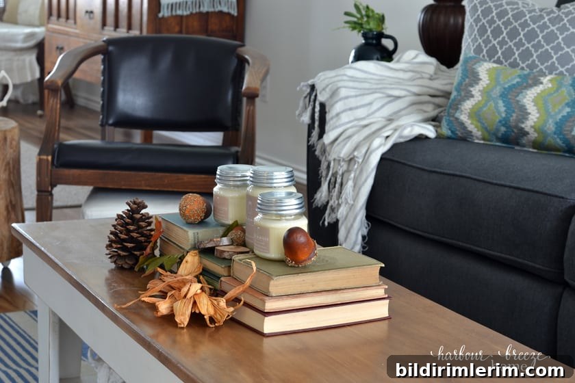 Candles on a coffee table