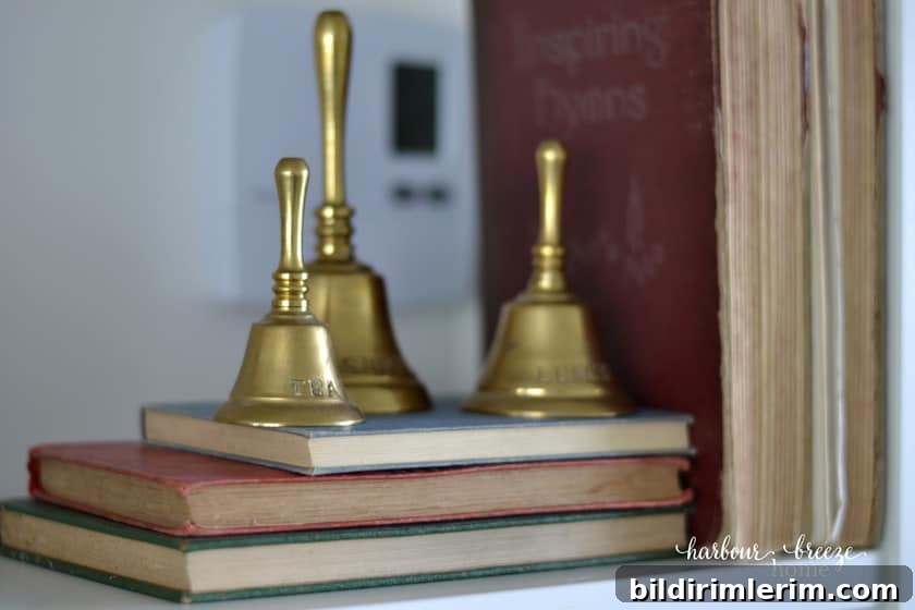 3 brass bells