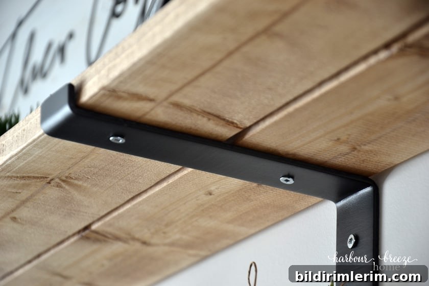 Attaching boards to the underside of brackets