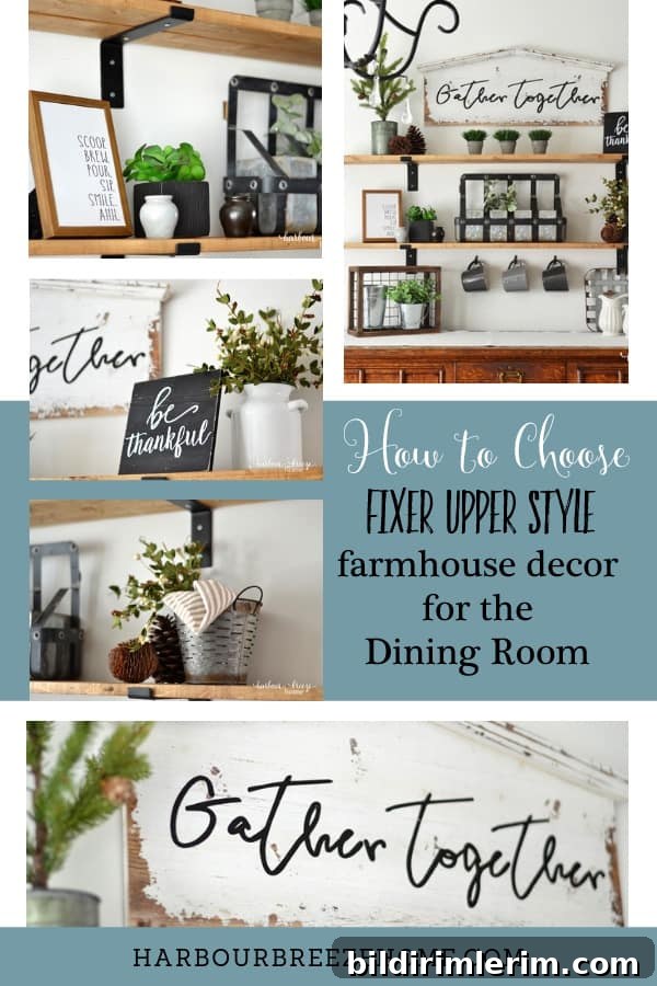 Fixer Upper Style Farmhouse Decor for the Dining Room | Overwhelmed by all the decor options available? Narrow down the selection and make decisions with confidence with these easy tips.
