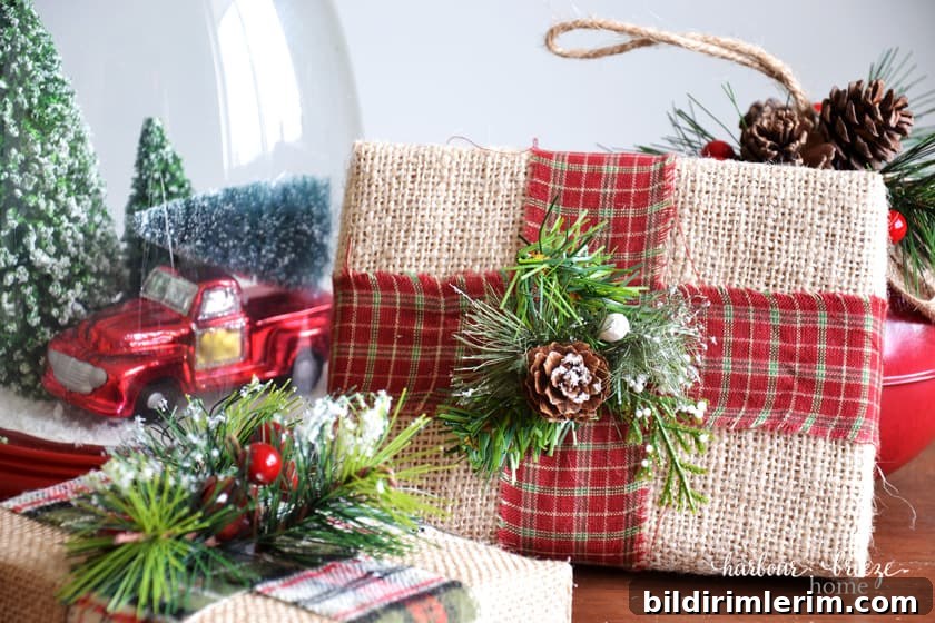 DIY Burlap Wrapped Christmas Gift Ideas 8 img 13053 7