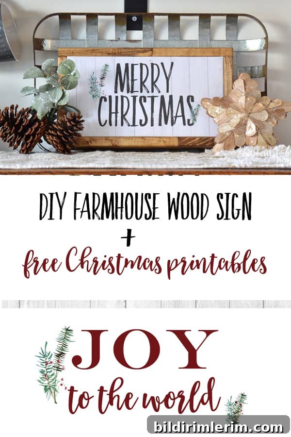 DIY Farmhouse Sign Tutorial with Free Christmas Printables 2 Christmas signs - DIY it with free Christmas printables