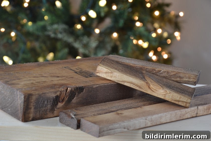 DIY Farmhouse Sign Tutorial with Free Christmas Printables 3 Christmas signs DIY supplies - wood