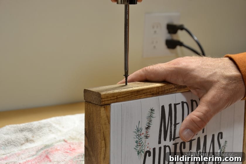 DIY Farmhouse Sign Tutorial with Free Christmas Printables 10 img 13107 9