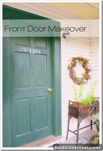 door makeover with text