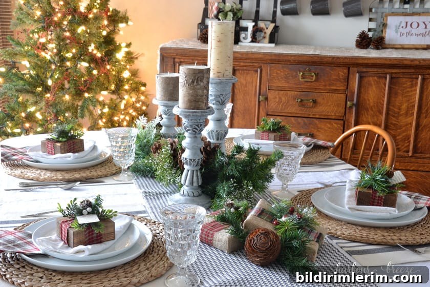 Classic Farmhouse Christmas Tablescape Inspiration 3 Farmhouse Christmas Tablescape