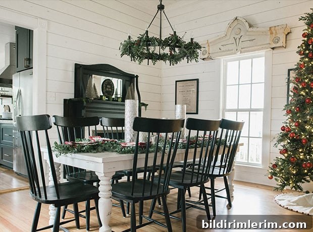 chip & joanna gaines Christmas Dining Room 