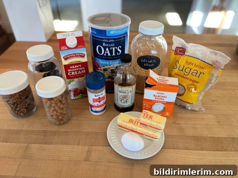 oatmeal bar ingredients