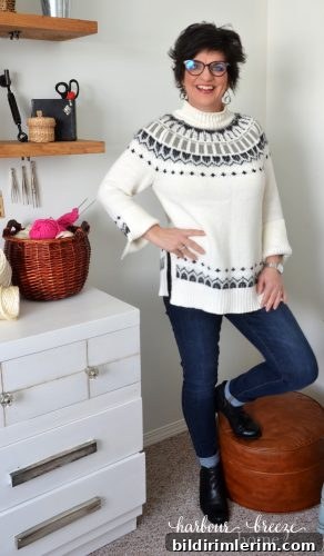 Cozy sweater and jeans combo
