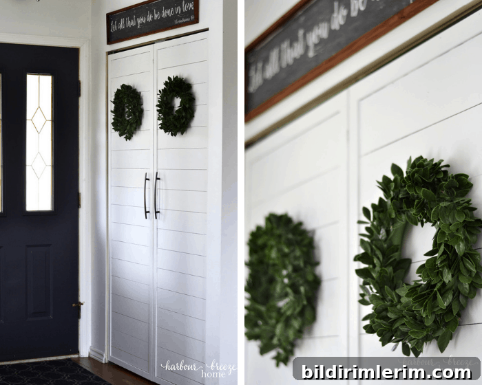 Homestyle Gathering 4: Family Recipes and Community Event 3 Small entryway closet with farmhouse charm