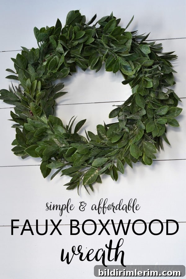 DIY Small Faux Boxwood Wreath on a Budget 2 Small Boxwood Wreath Tutorial | Learn how to make a simple faux boxwood wreath.
