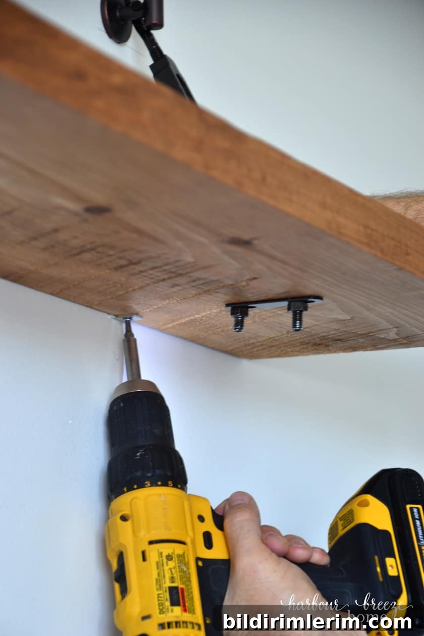 how to anchor a turnbuckle shelf to the wall