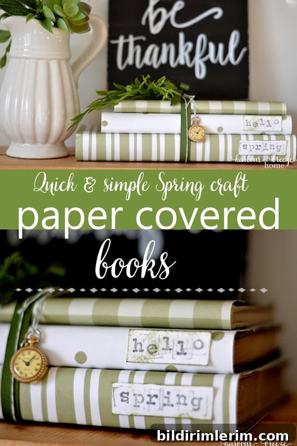A Quick & Simple Spring Craft ~ Paper Covered Books