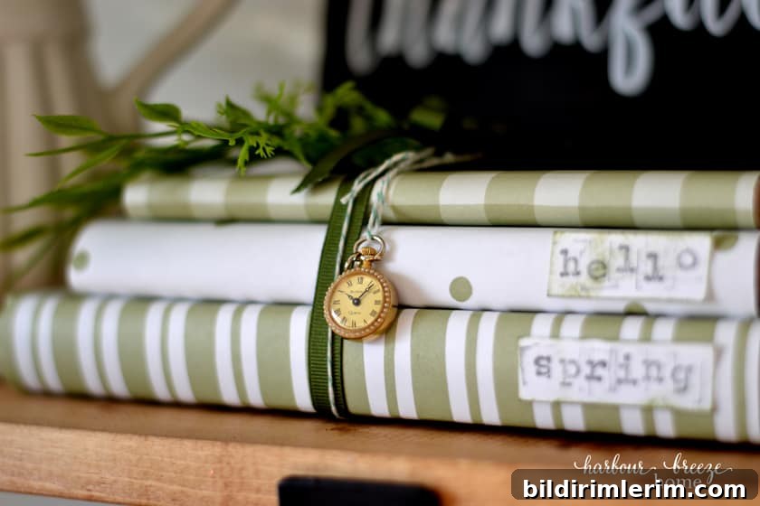 Colored Patterned Paper Covered Books