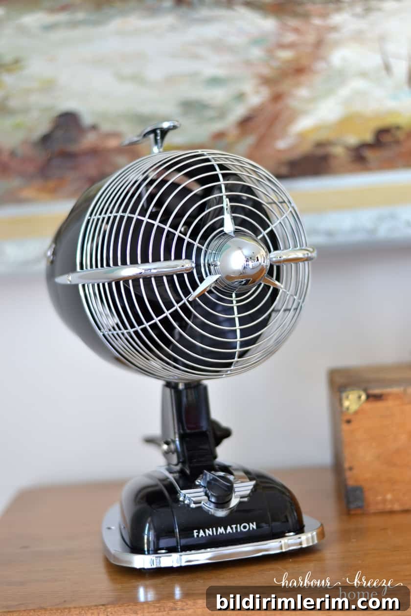 the retro decor style of a fanimation urbanjet fan