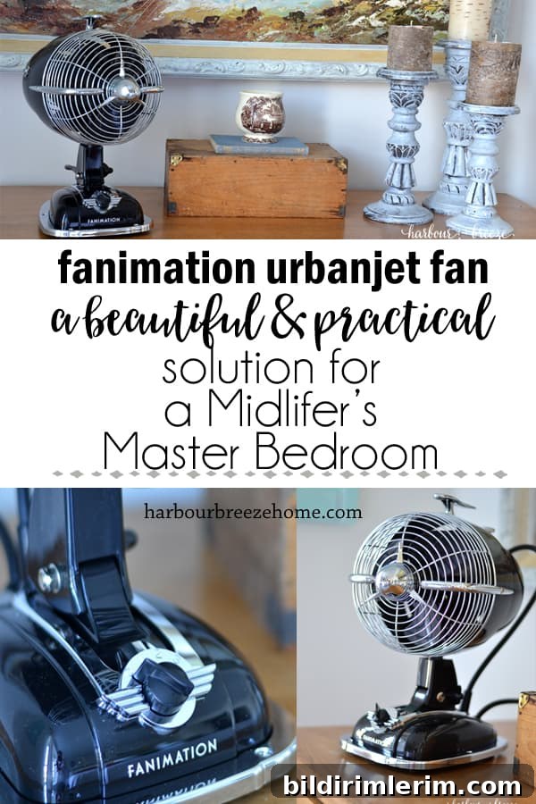 fanimation urbanjet fan on a modern farmhouse style dresser