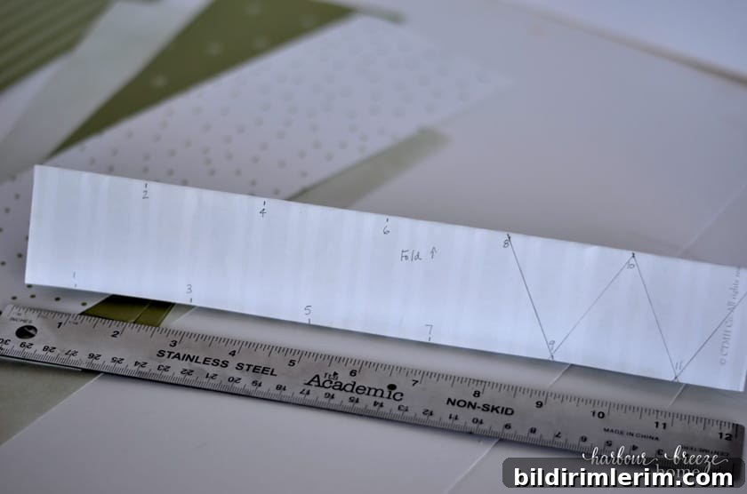 Folding paper to mark cuts