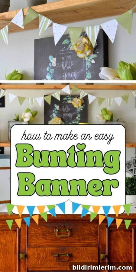 Pin-worthy paper triangle bunting banner