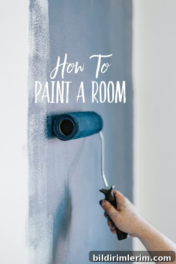 A step by step tutorial guide on how to paint a room from start to finish