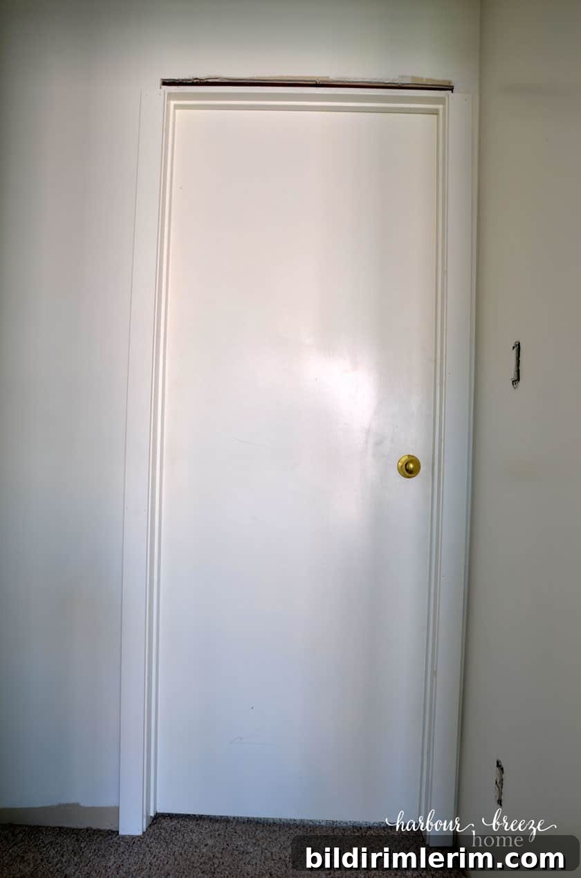 Door with both side trims attached