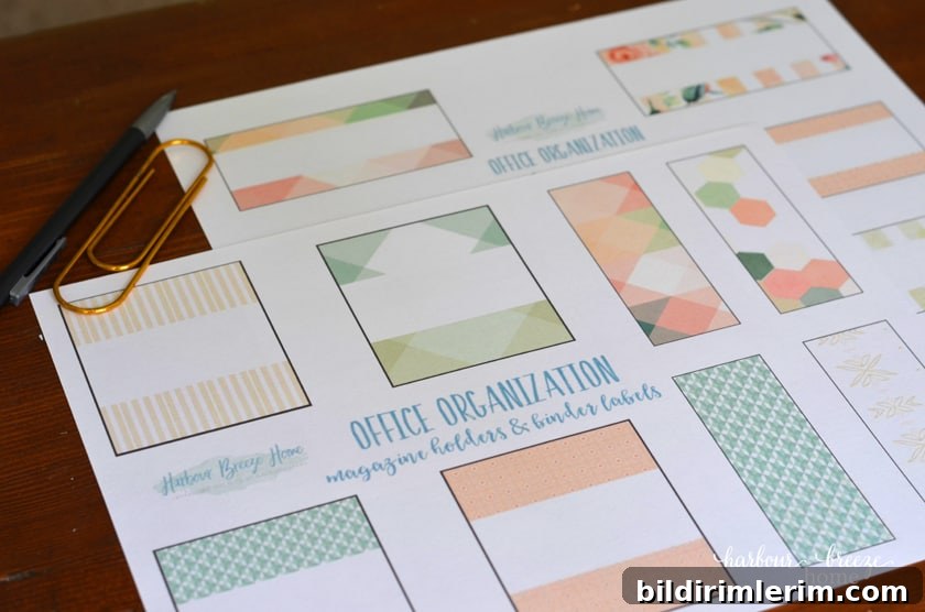 7 Clever Paper Storage Ideas to Declutter Your Home 10 Printable labels in pretty colors and designs.