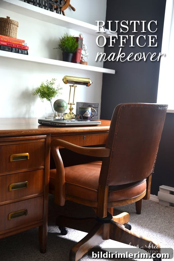 Small rustic home office