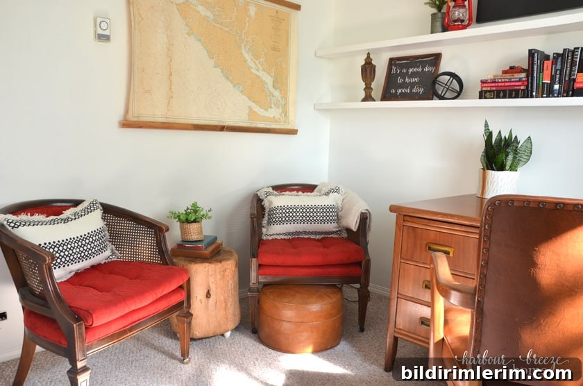 Seating nook in home office