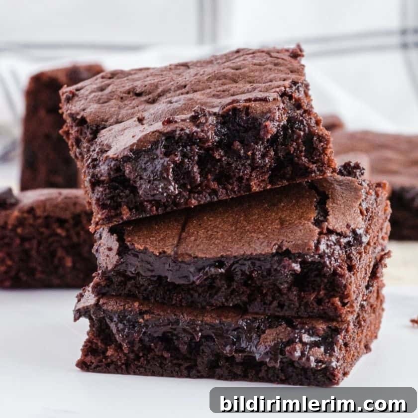 4h chocolate brownies stacked up