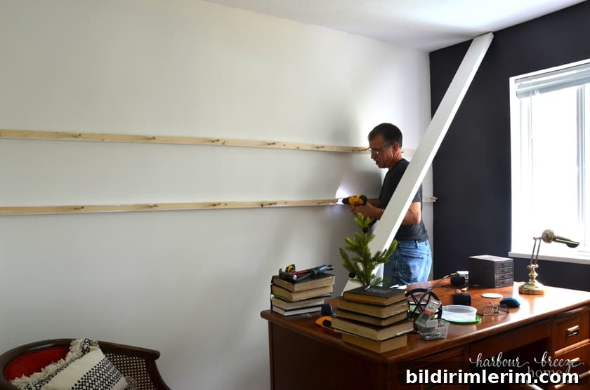 how to hang a long floating shelf