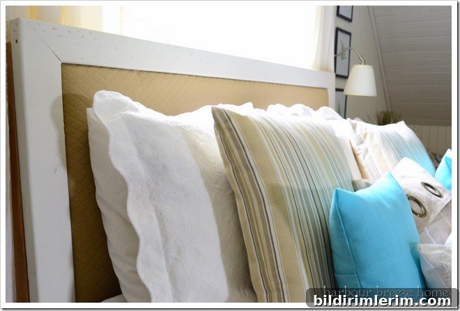 headboard with pillows after