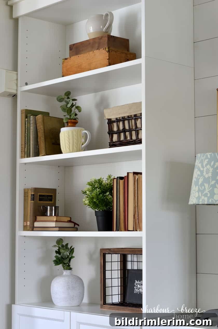 Farmhouse Decor in Bookcases