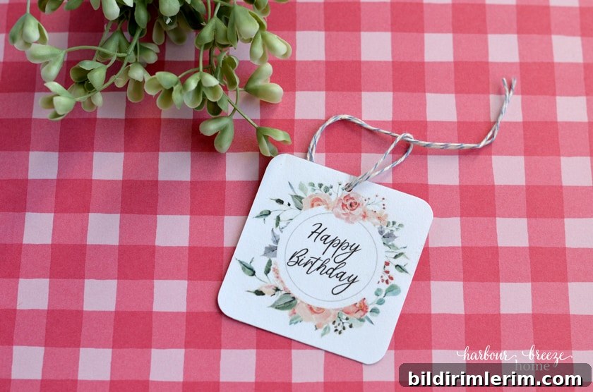 9 Free Printable Gift Tags for Sympathy and Every Occasion 6 Loop baker's twine or string through the hole in the tag so it's ready to tie onto a package.