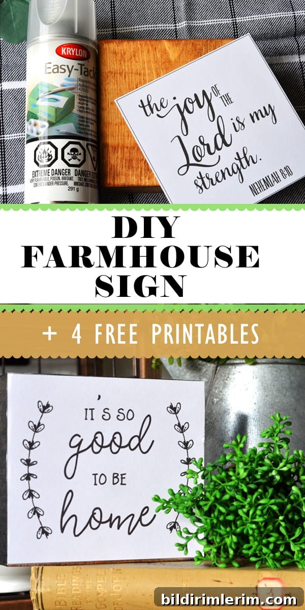 DIY farmhouse signs displayed together