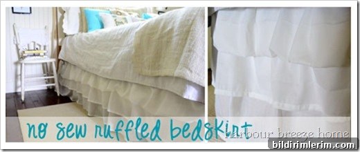 ruffled bedskirt slide no sew ruffled bedskirt from 2 Ikea sheets at harbourbreezehome.com