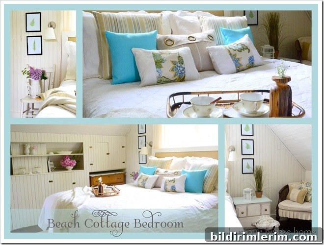 DIY No-Sew Ruffled Bedskirt: Step-by-Step Guide 7 beach cottage bedroom makeover at harbourbreezehome.com