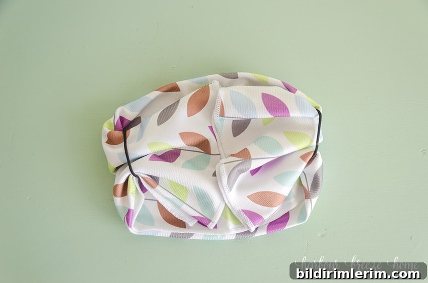 Rubber bands on fabric